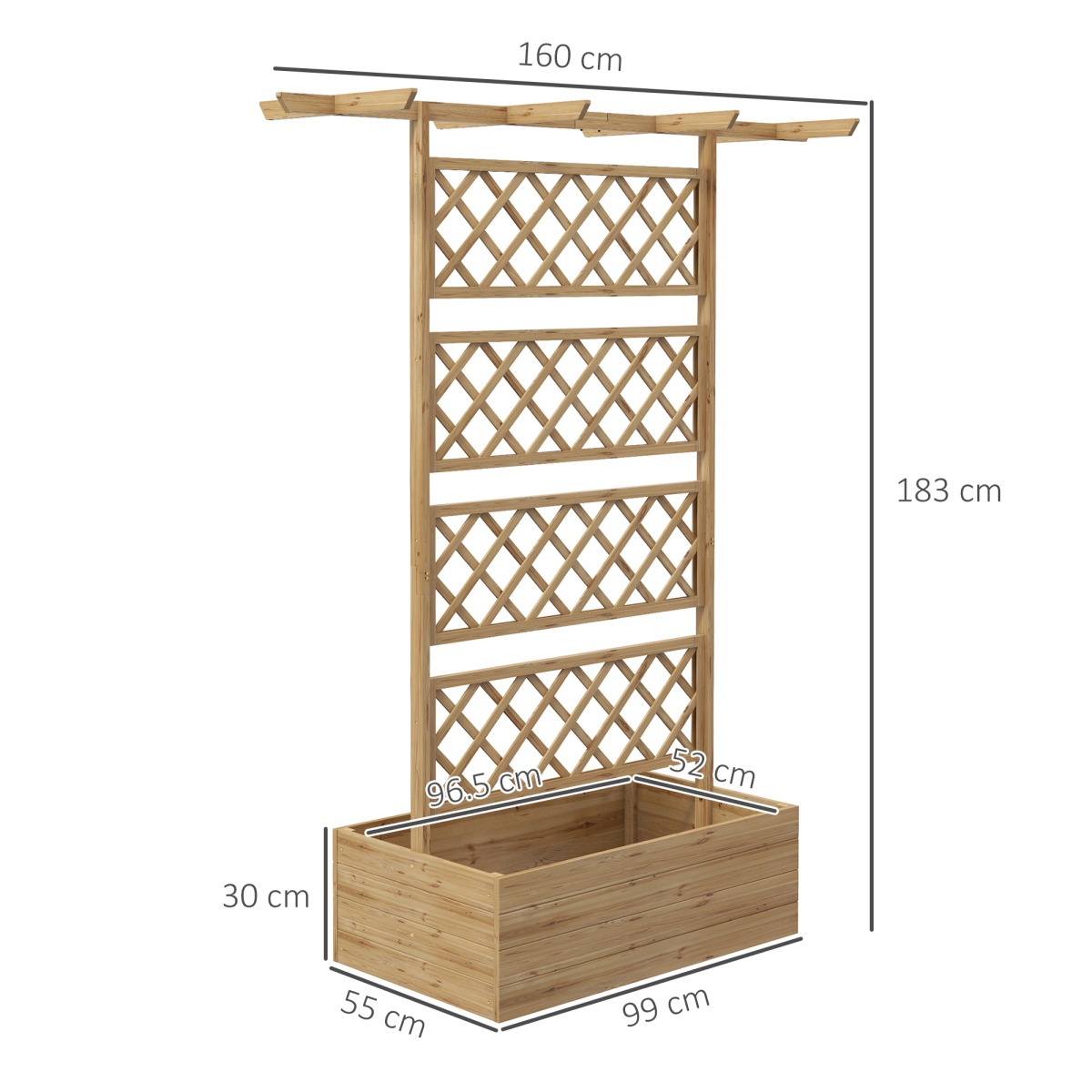 cortex-london-york-fir-wood-trellis-planter-raised-garden-bed-natural-wood-finish