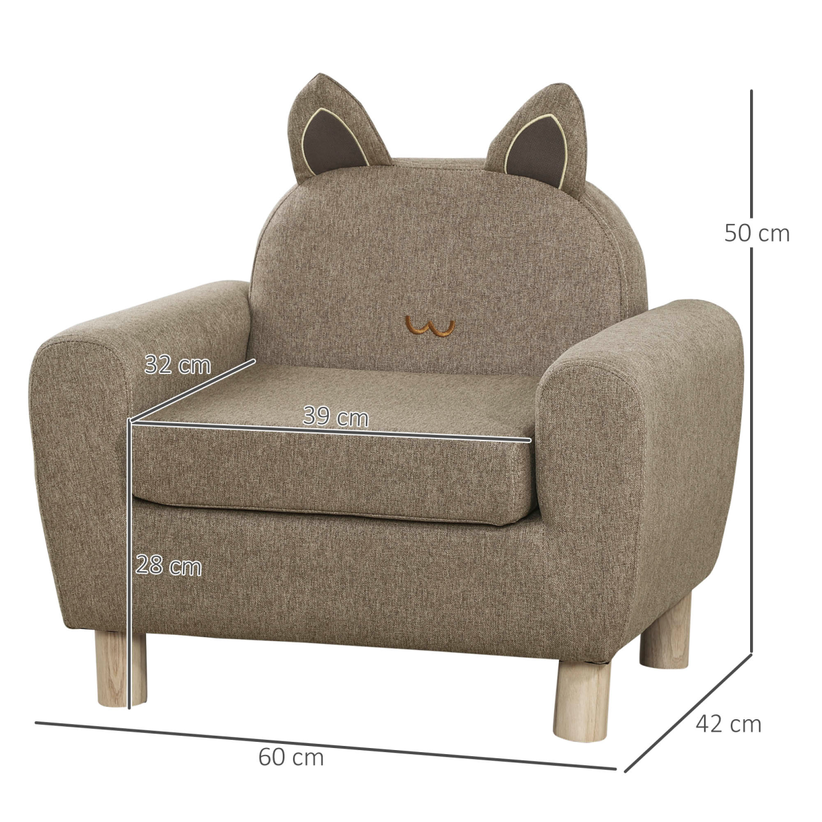 cortex-london-york-brown-kids-linen-mini-sofa-chair