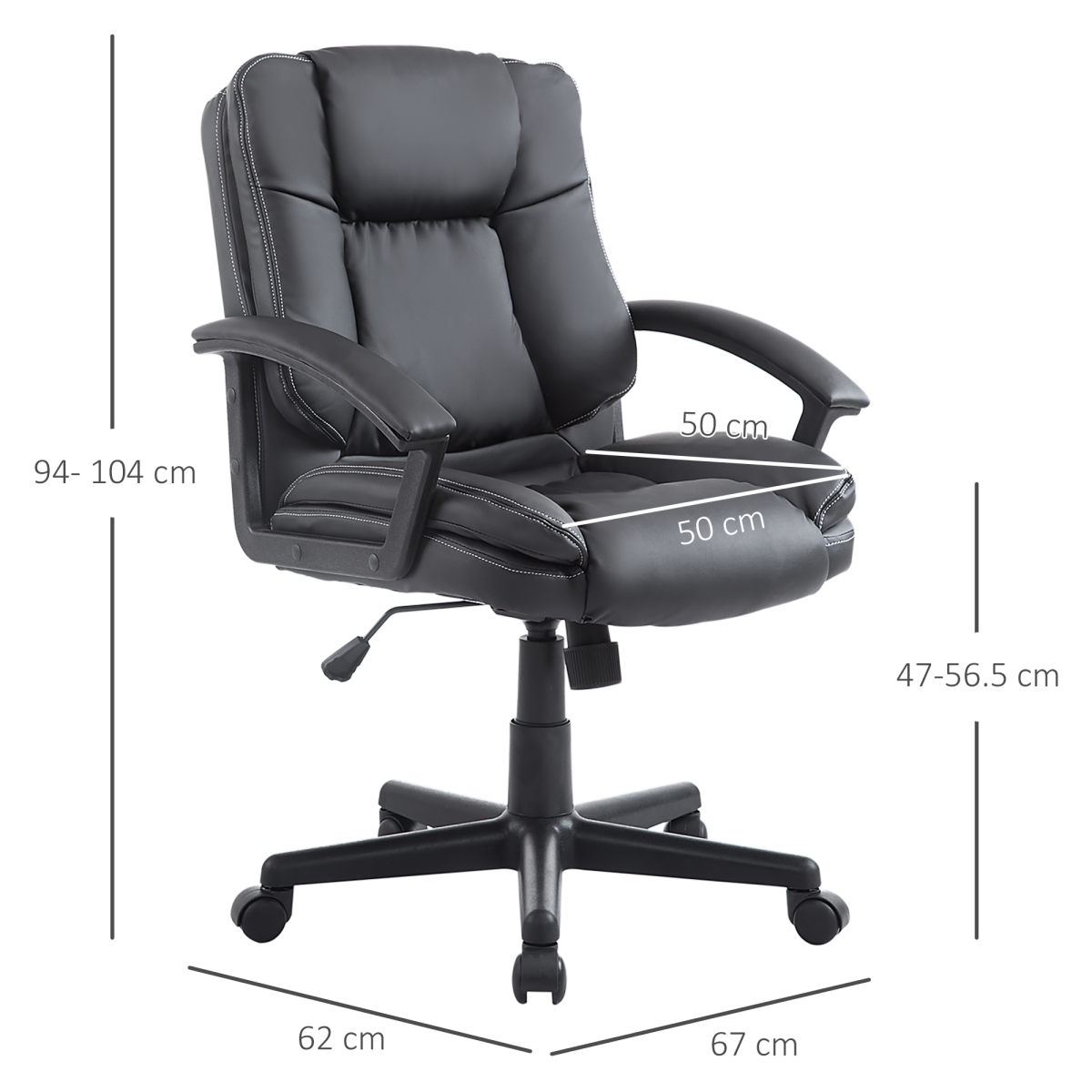 cortex-london-york-black-pu-leather-swivel-executive-office-chair