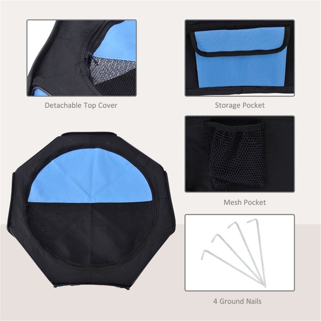 cortex-london-windsor-portable-pet-playpen-blue-and-black
