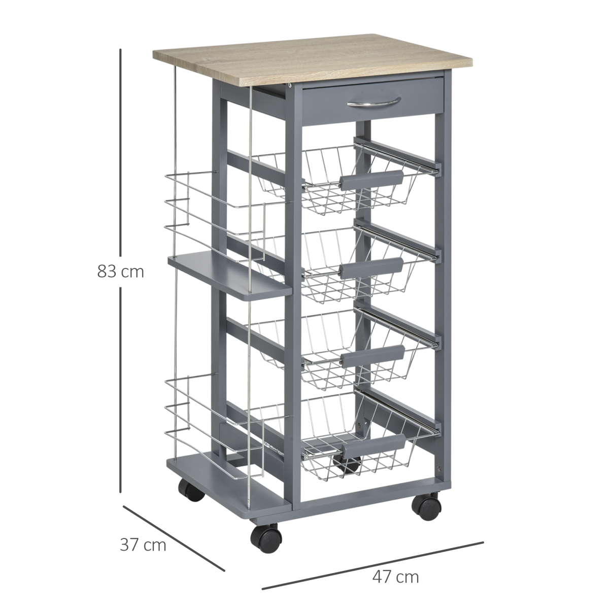 cortex-london-york-kitchen-island-trolley-dark-grey-four-baskets-two-side-racks-drawer