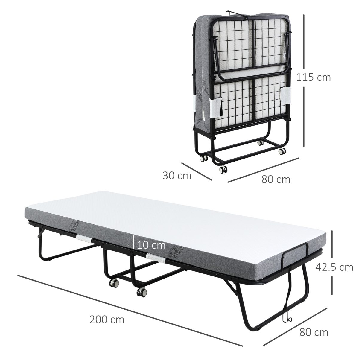 cortex-london-windsor-folding-guest-bed-10cm-mattress-metal-frame