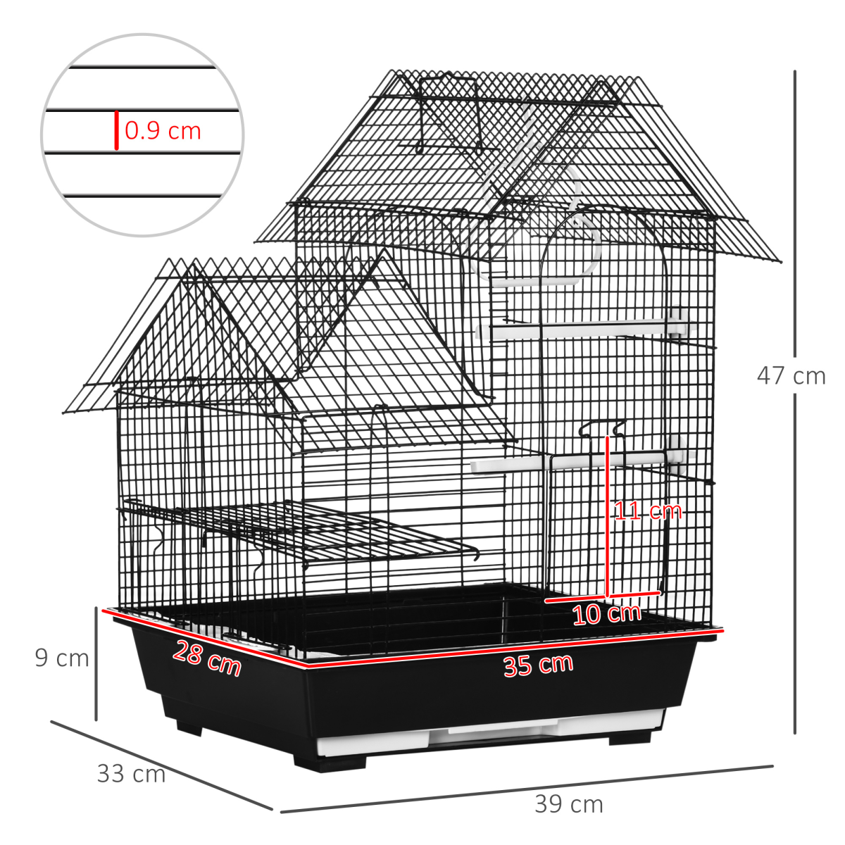 cortex-london-york-black-steel-bird-cage-plastic-perch-food-container-swing-ring-handle