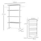 cortex-london-windsor-four-layer-folding-clothes-rail-with-wheels-white-silver