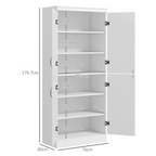4-Door Kitchen Cabinet, ShelvesWhite