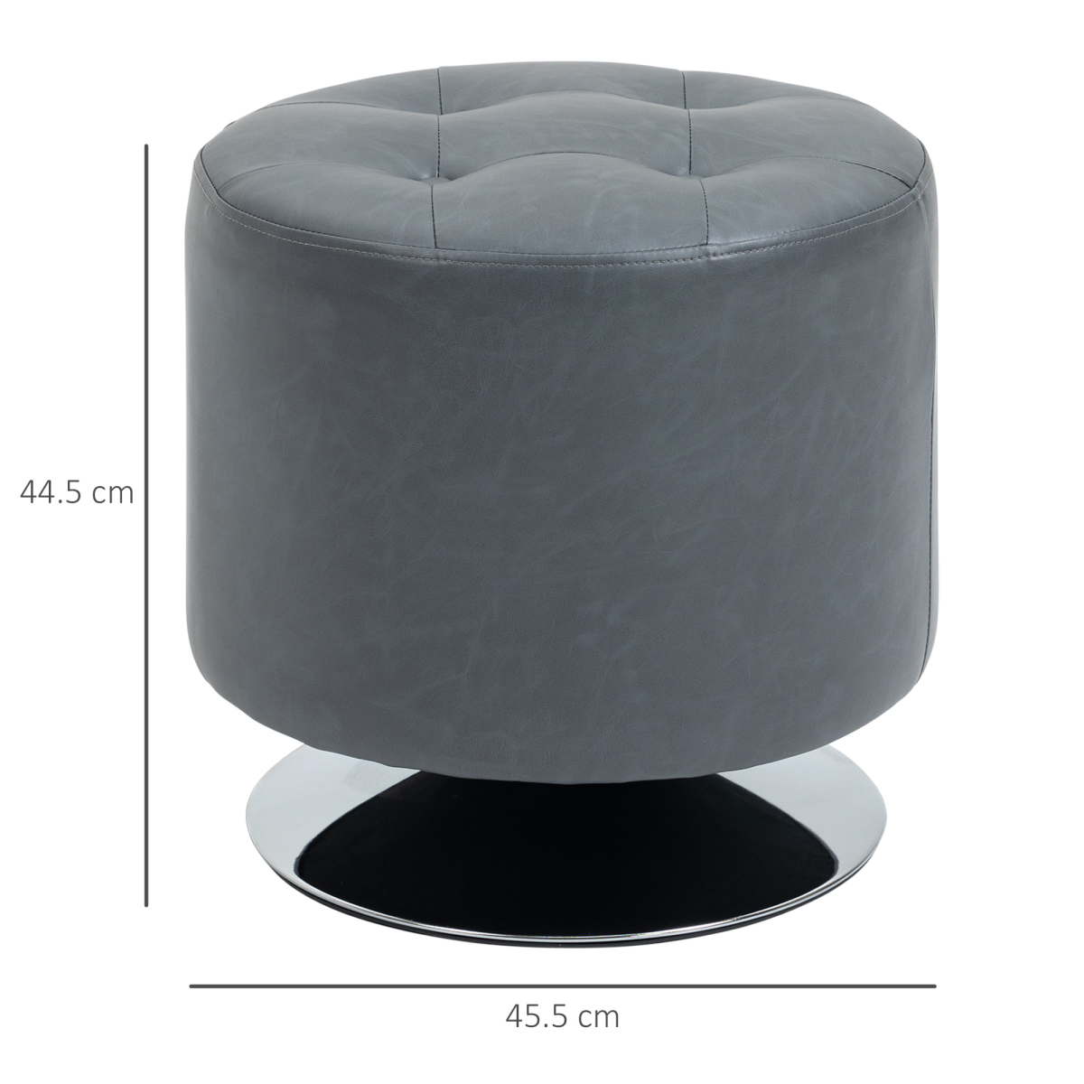 cortex-london-kensington-grey-360-swivel-pu-foot-stool-ottoman