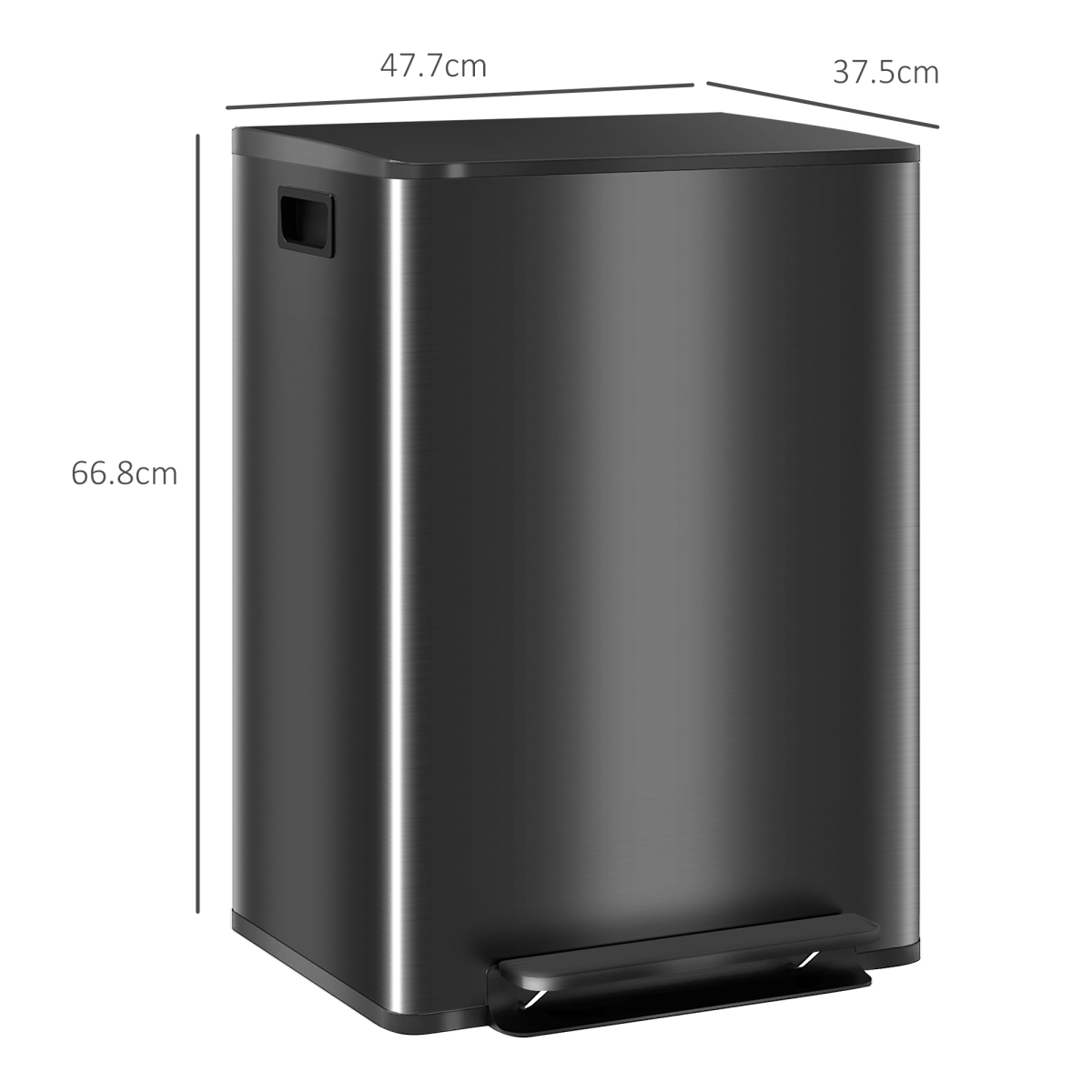 cortex-london-westminster-2-x-30l-dual-pedal-bin-black-stainless-steel