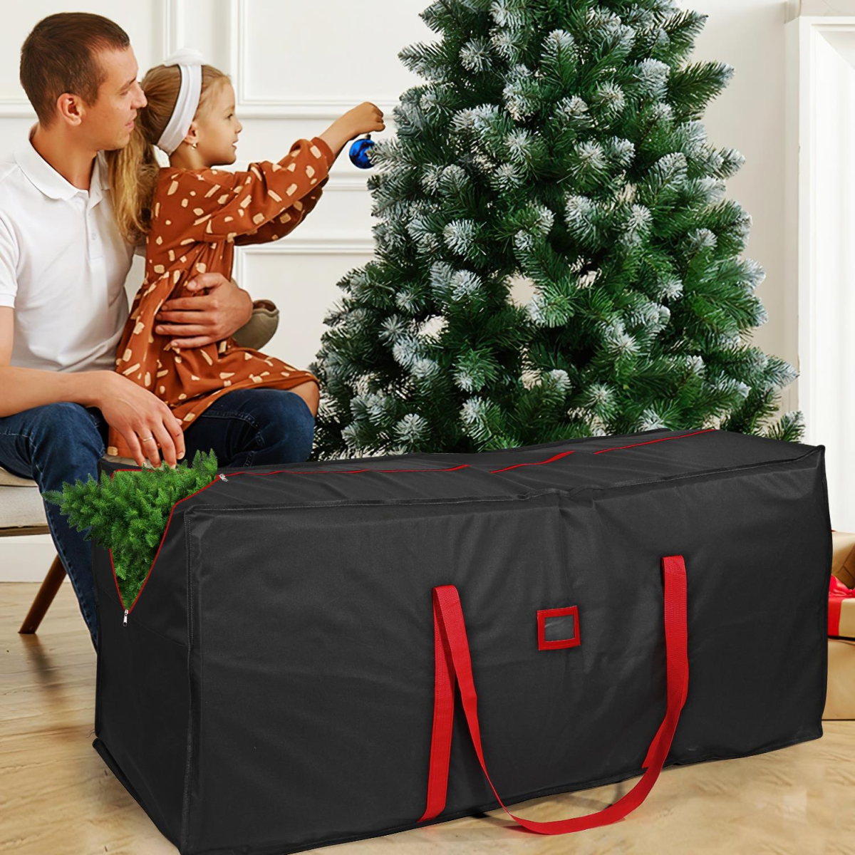 VINSANI BLACK XMAS TREE STORAGE BAG