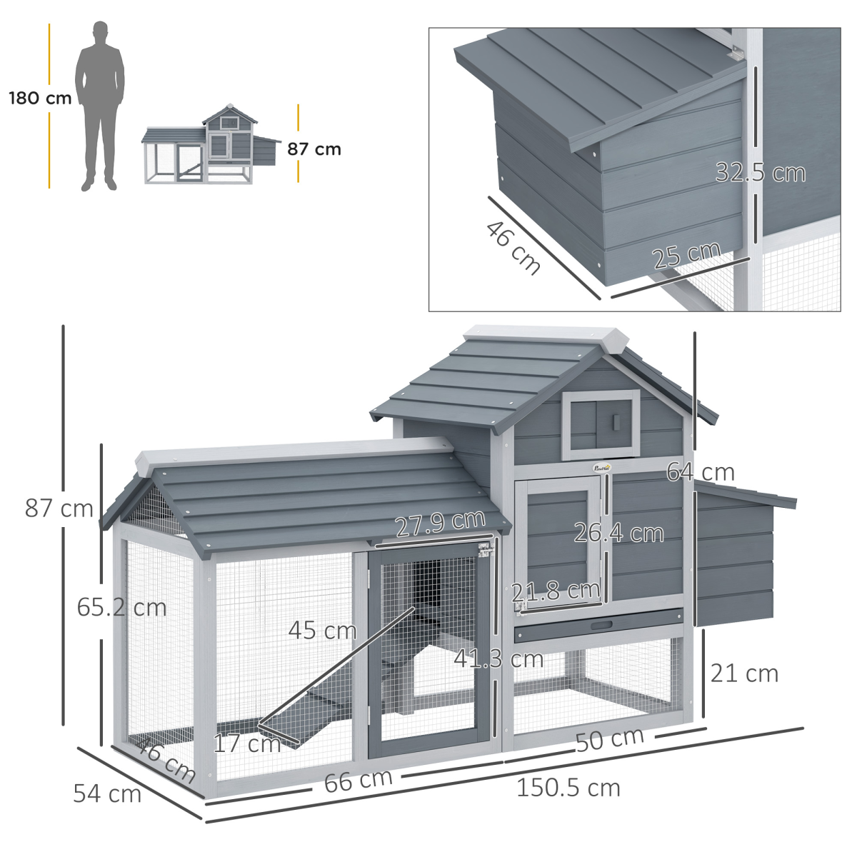 cortex-london-windsor-chicken-coop-hen-cage-outdoor-run-grey