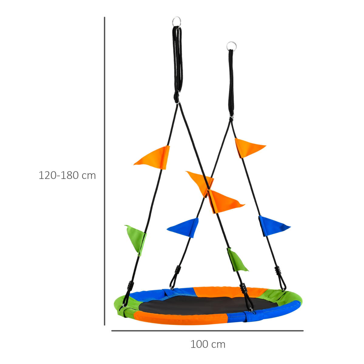 cortex-london-windsor-saucer-tree-swing-adjustable-rope-blue-green-orange