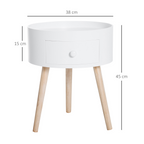 Round Coffee Table,  ?38 x 45H cm-White