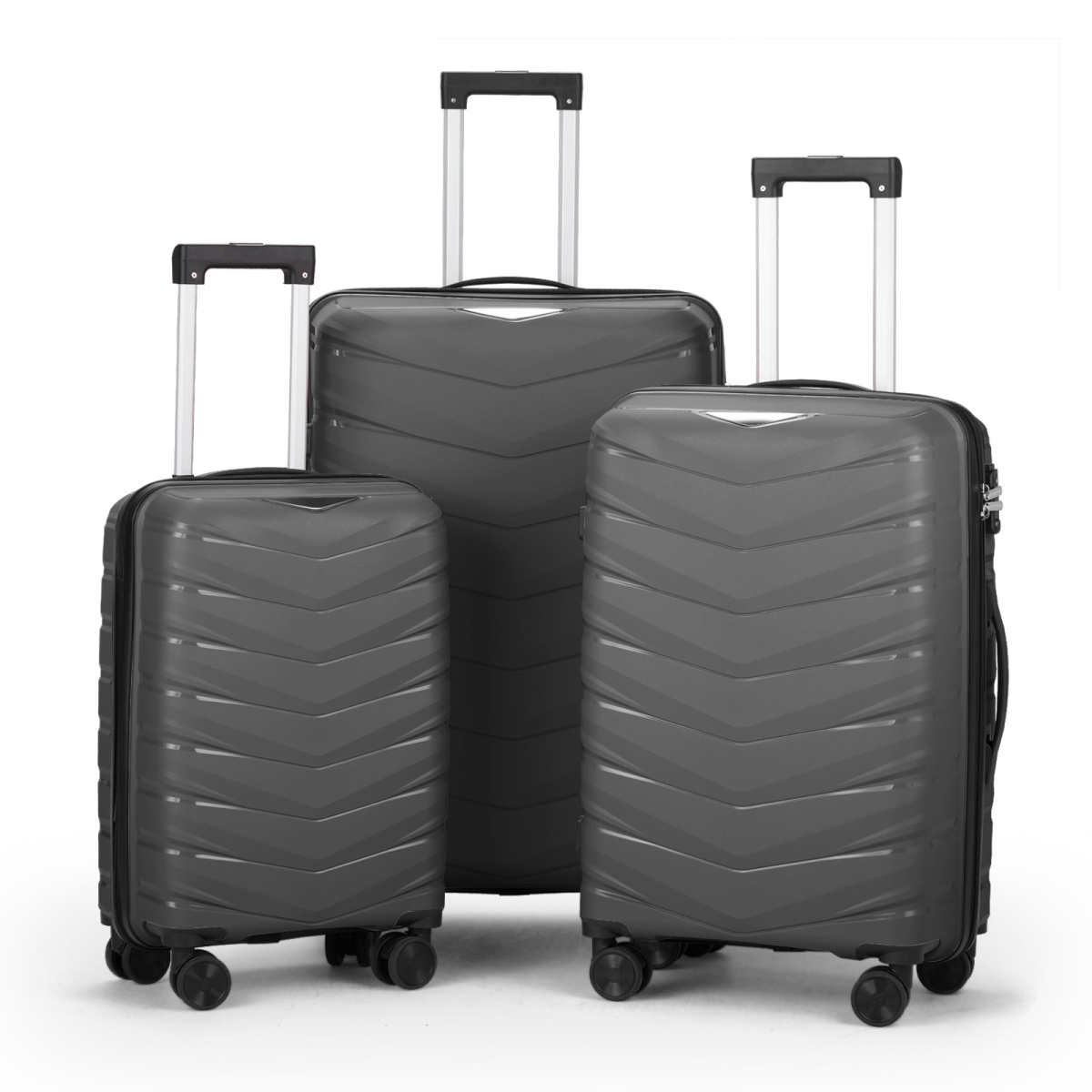cortex-london-york-v-stripe-pp-trolley-case-set-dark-grey