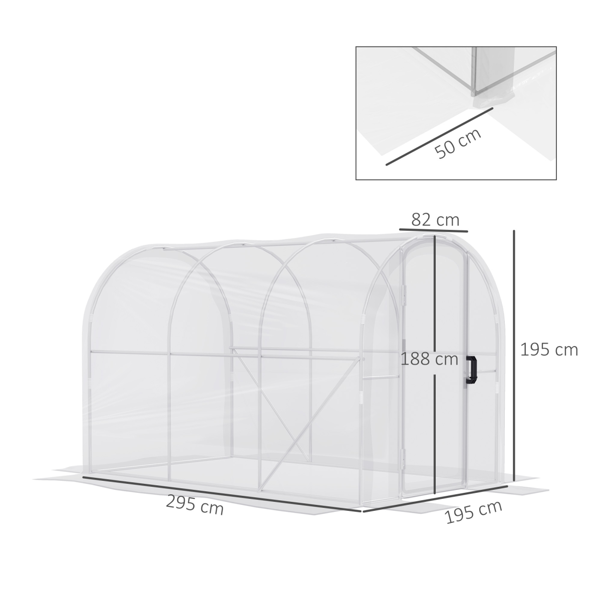 cortex-london-york-3-2-2m-polytunnel-greenhouse-clear-polyethylene-galvanised-steel-frame