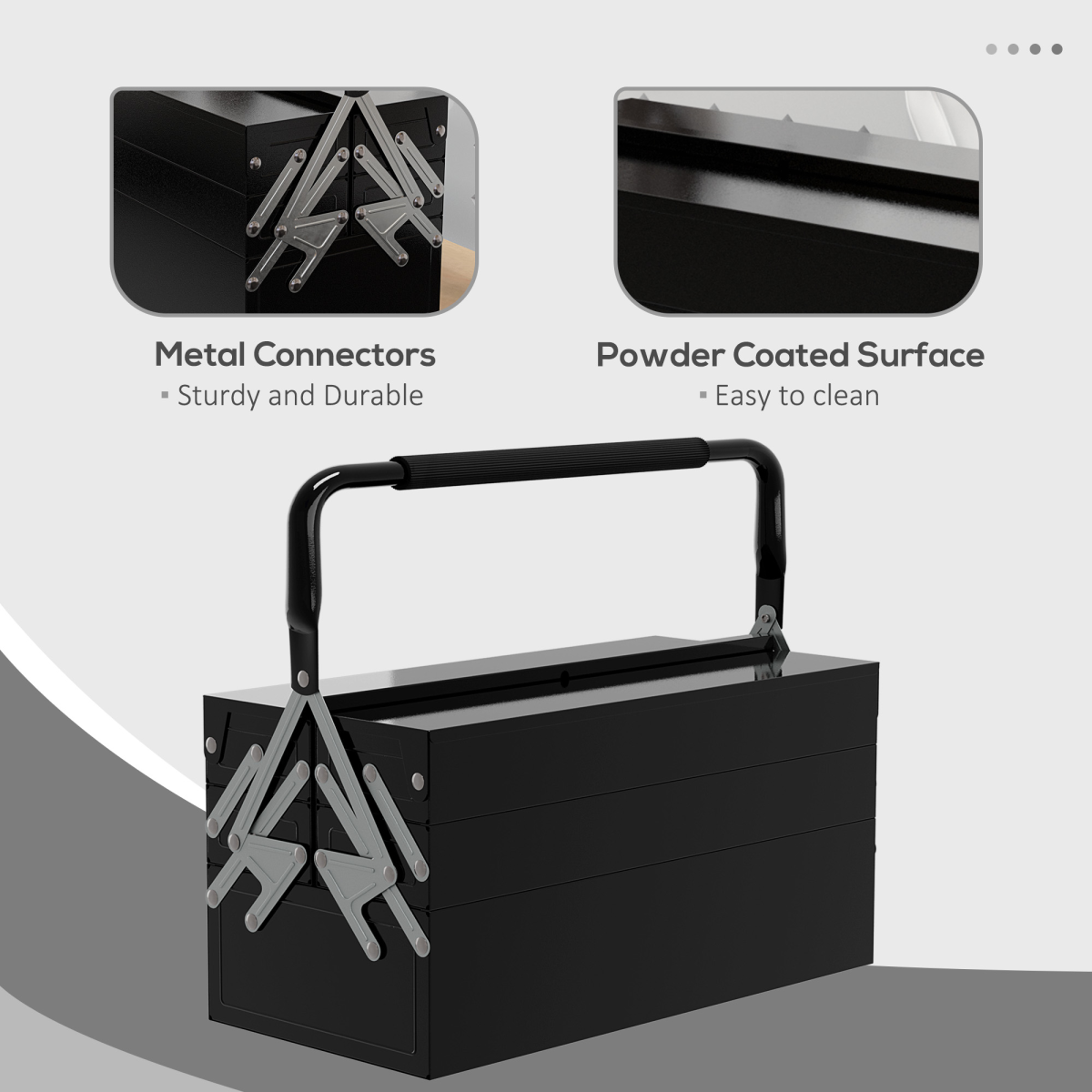 cortex-london-windsor-steel-five-tray-tool-box-black