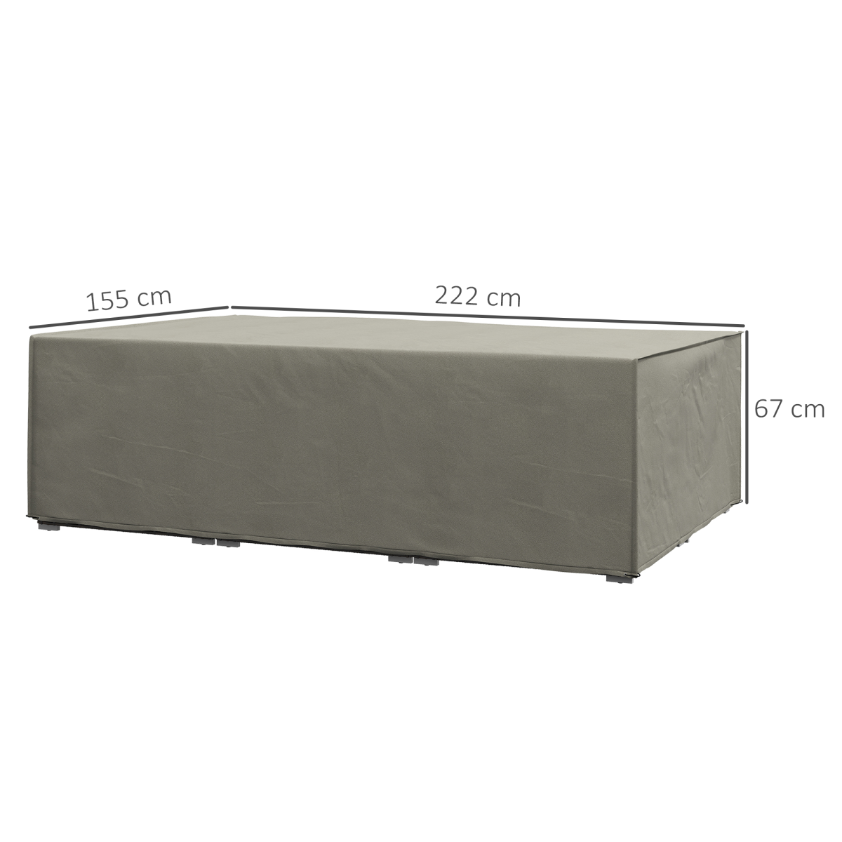 cortex-london-outsunnny-garden-furniture-cover-grey-oxford-fabric-pe-222l-155w-67h-cm