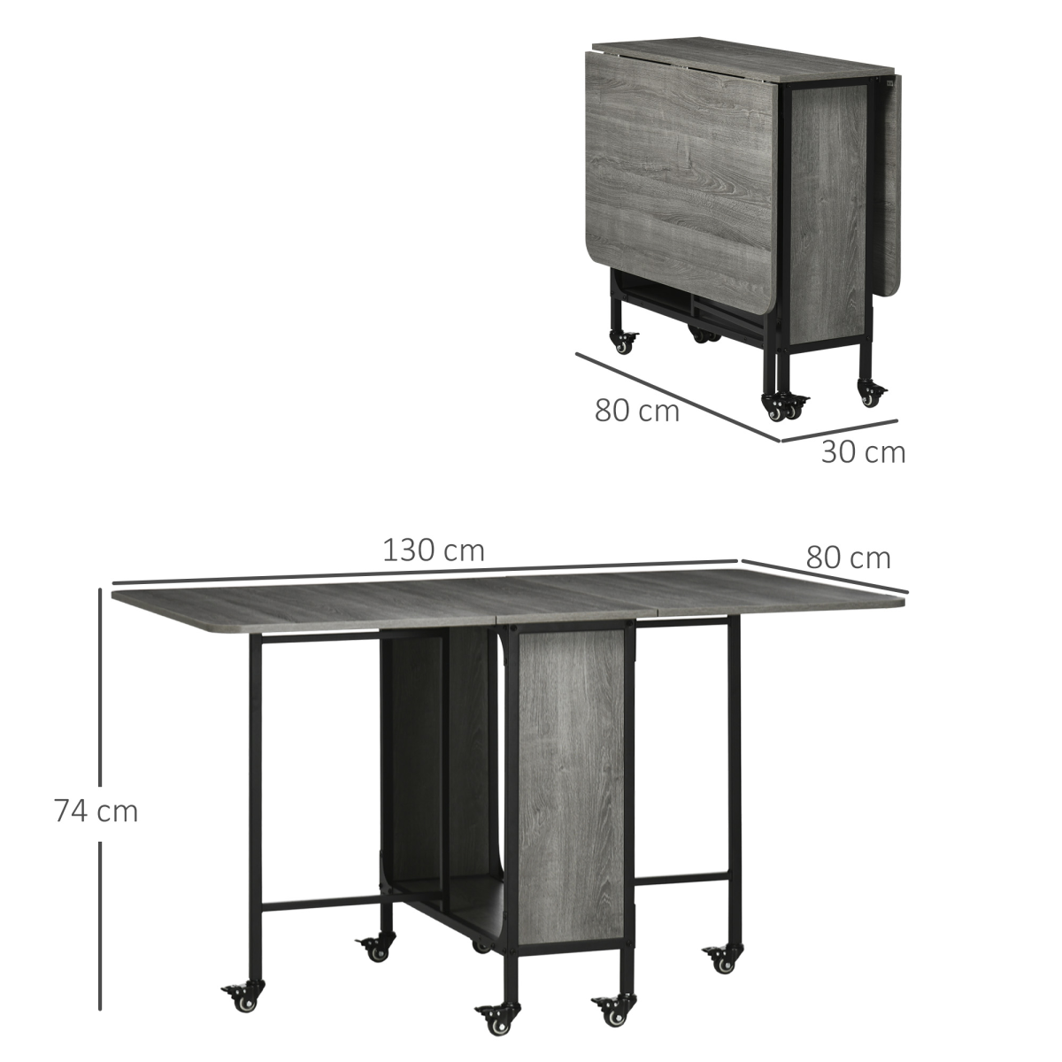 cortex-london-york-folding-kitchen-dining-table-six-wheels-storage-shelf