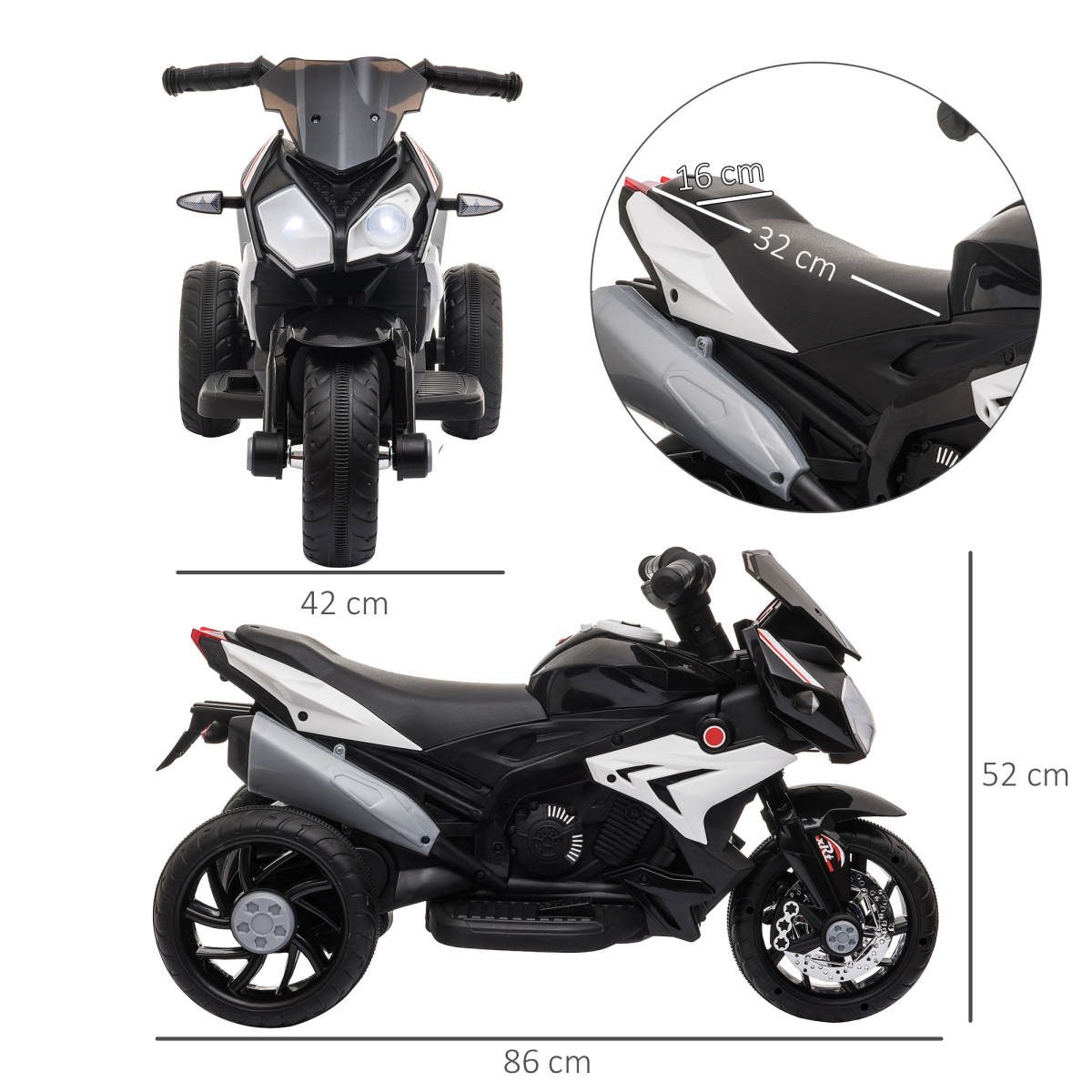 cortex-london-windsor-kids-electric-motorcycle-ride-on-6v-black