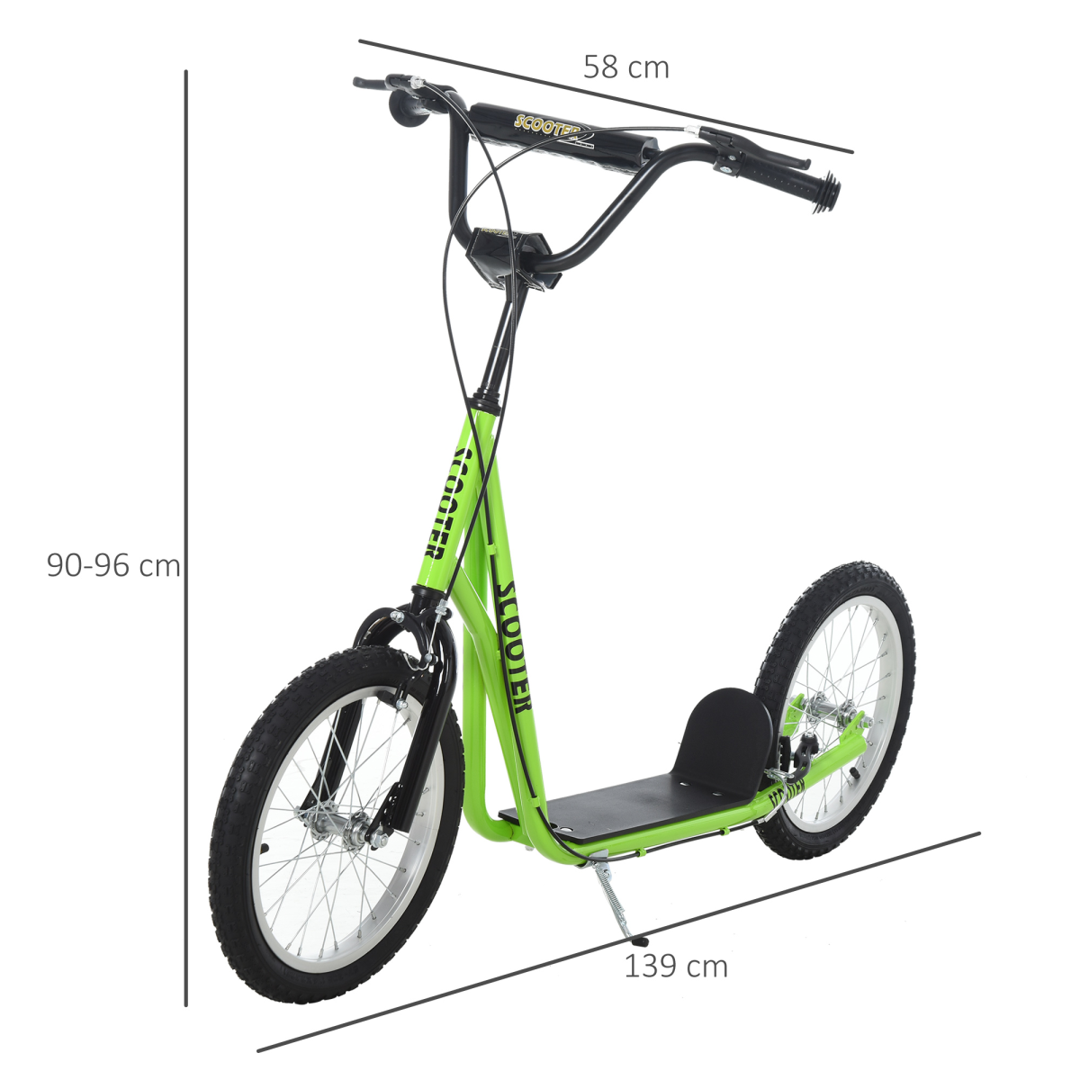 cortex-london-windsor-kids-kick-scooter-adjustable-handlebar-inflatable-wheels