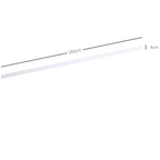 6ft Modern Carbon Steel Sliding Door Track Kit White