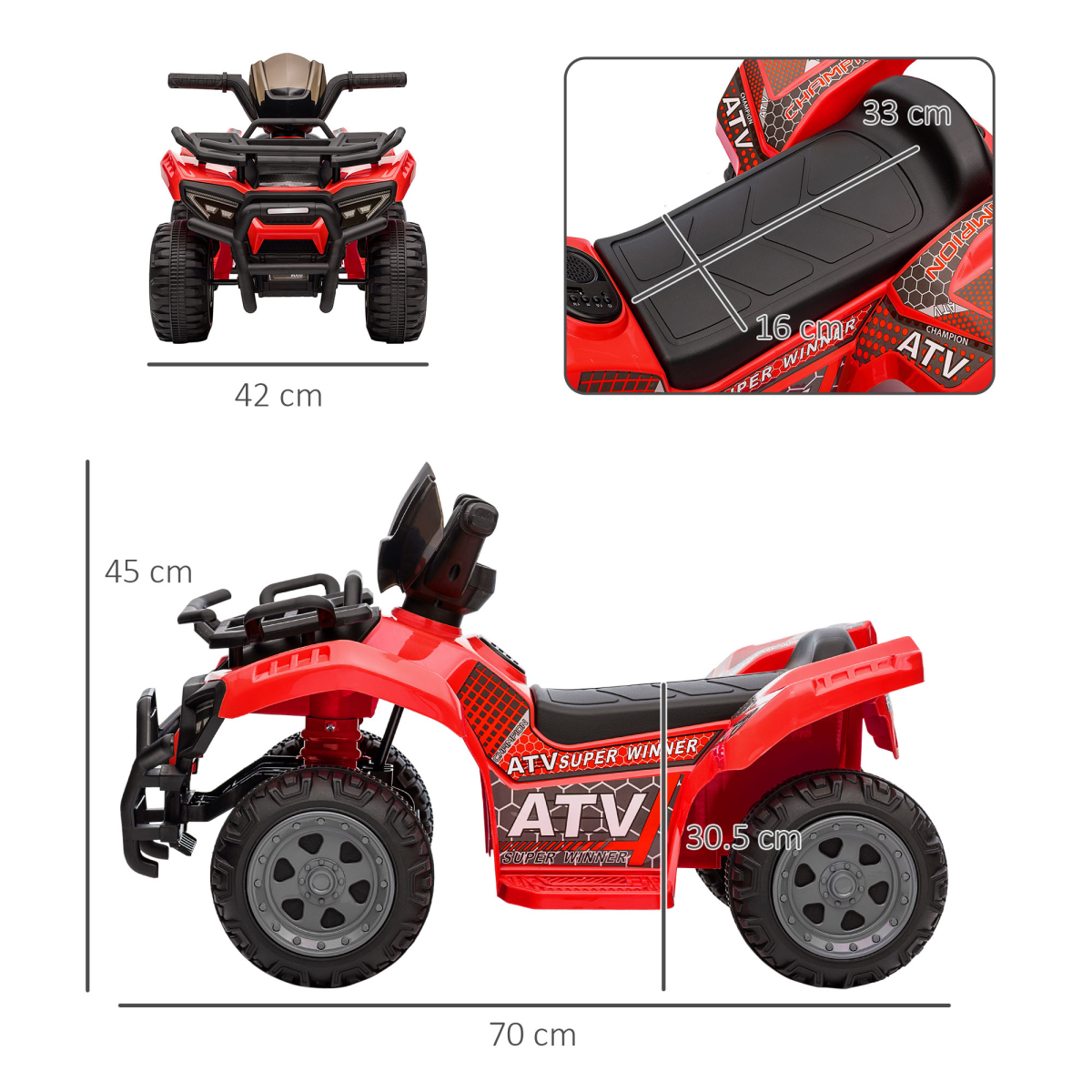 cortex-london-windsor-red-6v-kids-electric-ride-on-quad-bike-atv