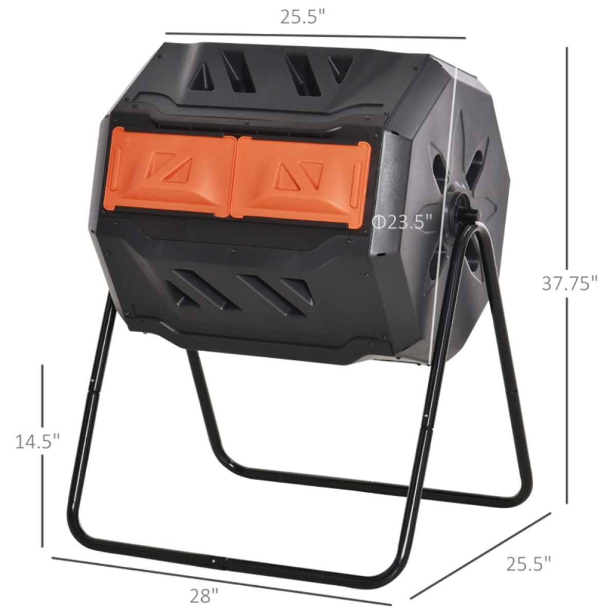cortex-london-york-dual-chamber-orange-steel-pp-compost-bin