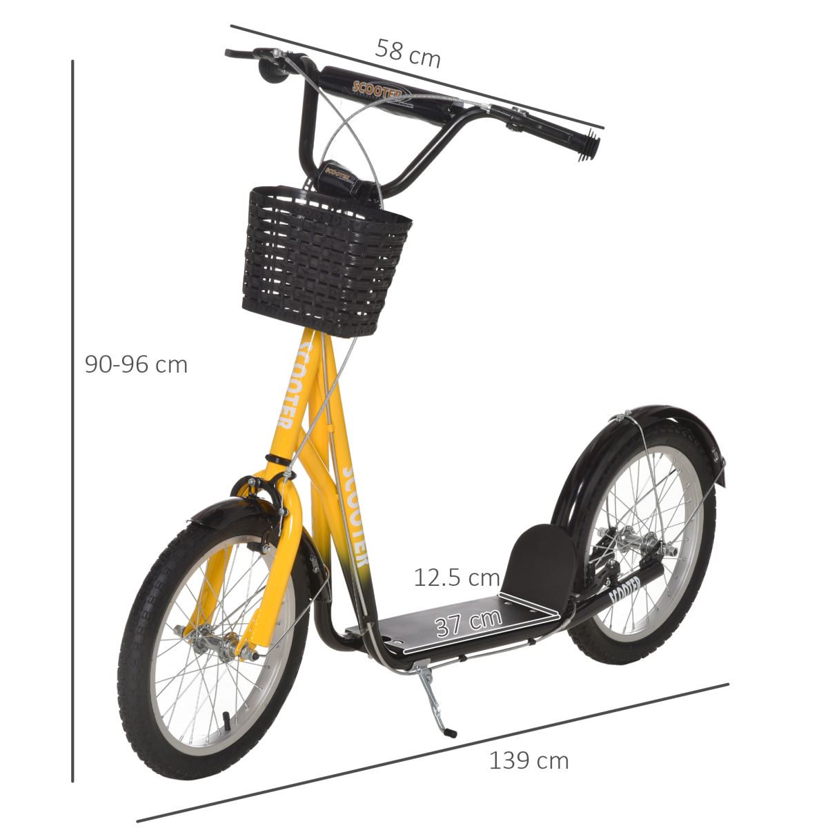 cortex-london-york-kids-adjustable-scooter-with-brakes-and-basket