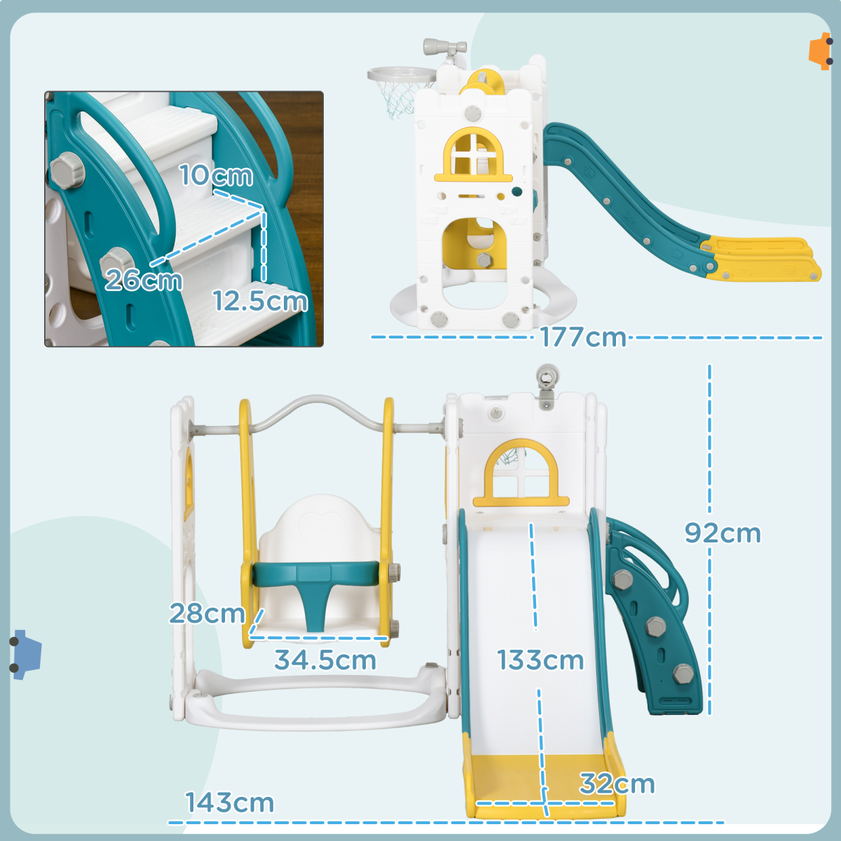 cortex-london-windsor-6-in-1-toddler-climber-playset-yellow
