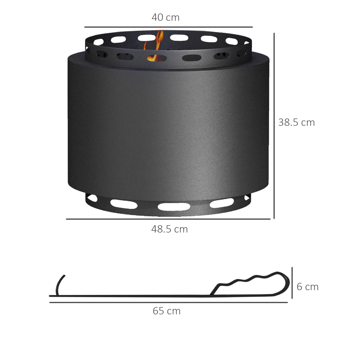 cortex-london-windsor-smokeless-wood-burning-metal-fire-pit-black