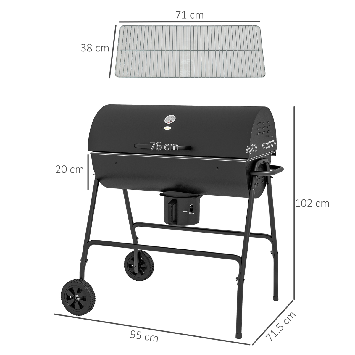 cortex-london-windsor-barrel-charcoal-barbecue-grill-trolley-black