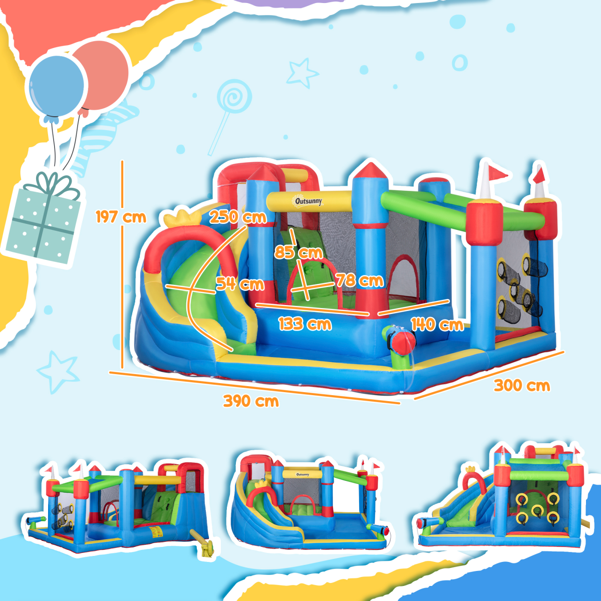 cortex-london-windsor-kids-6-in-1-inflatable-water-slide-water-gun-castle