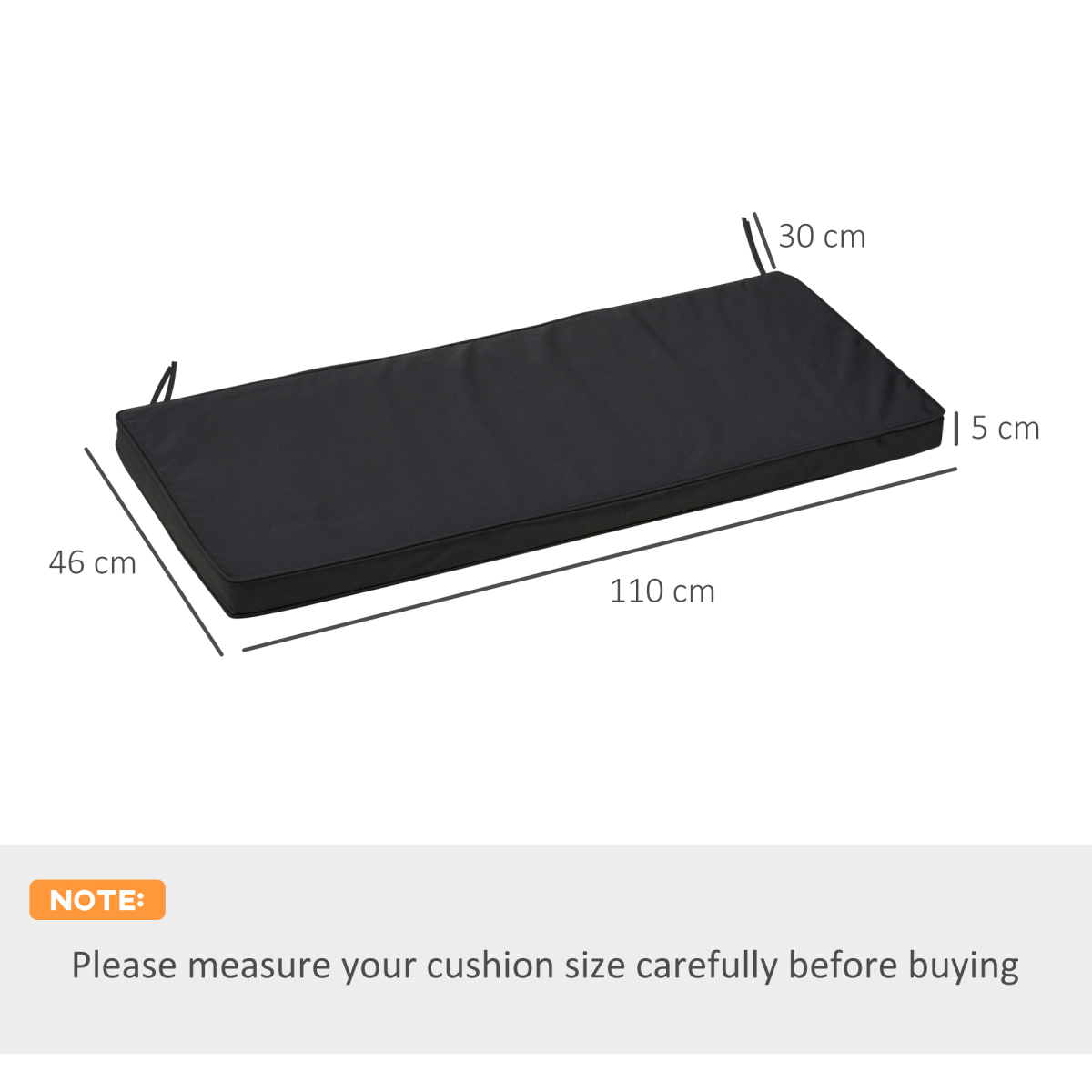 cortex-london-bath-bench-two-seater-black-polyester-cover-cotton-filled-cushion