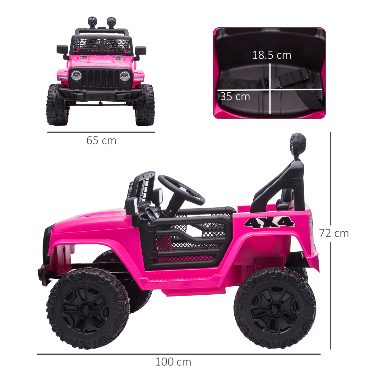 cortex-london-windsor-pink-kids-electric-off-road-truck-remote-control