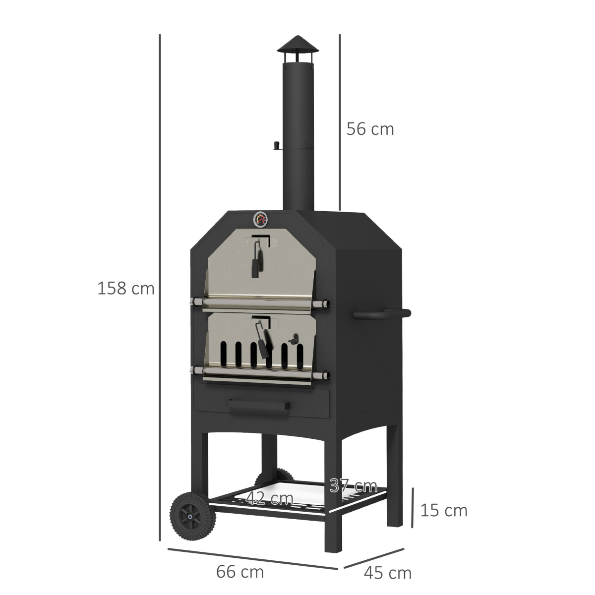cortex-london-windsor-outdoor-pizza-oven-charcoal-grill-black-rain-cover-shelf-wheels
