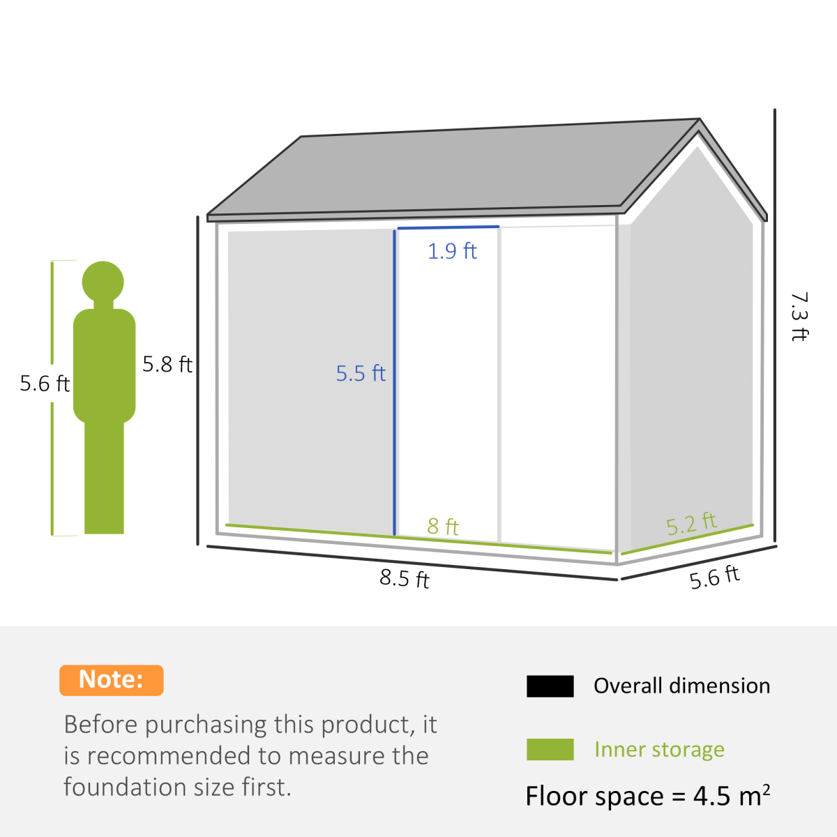 cortex-london-windsor-galvanised-steel-garden-storage-shed-8x6ft-grey
