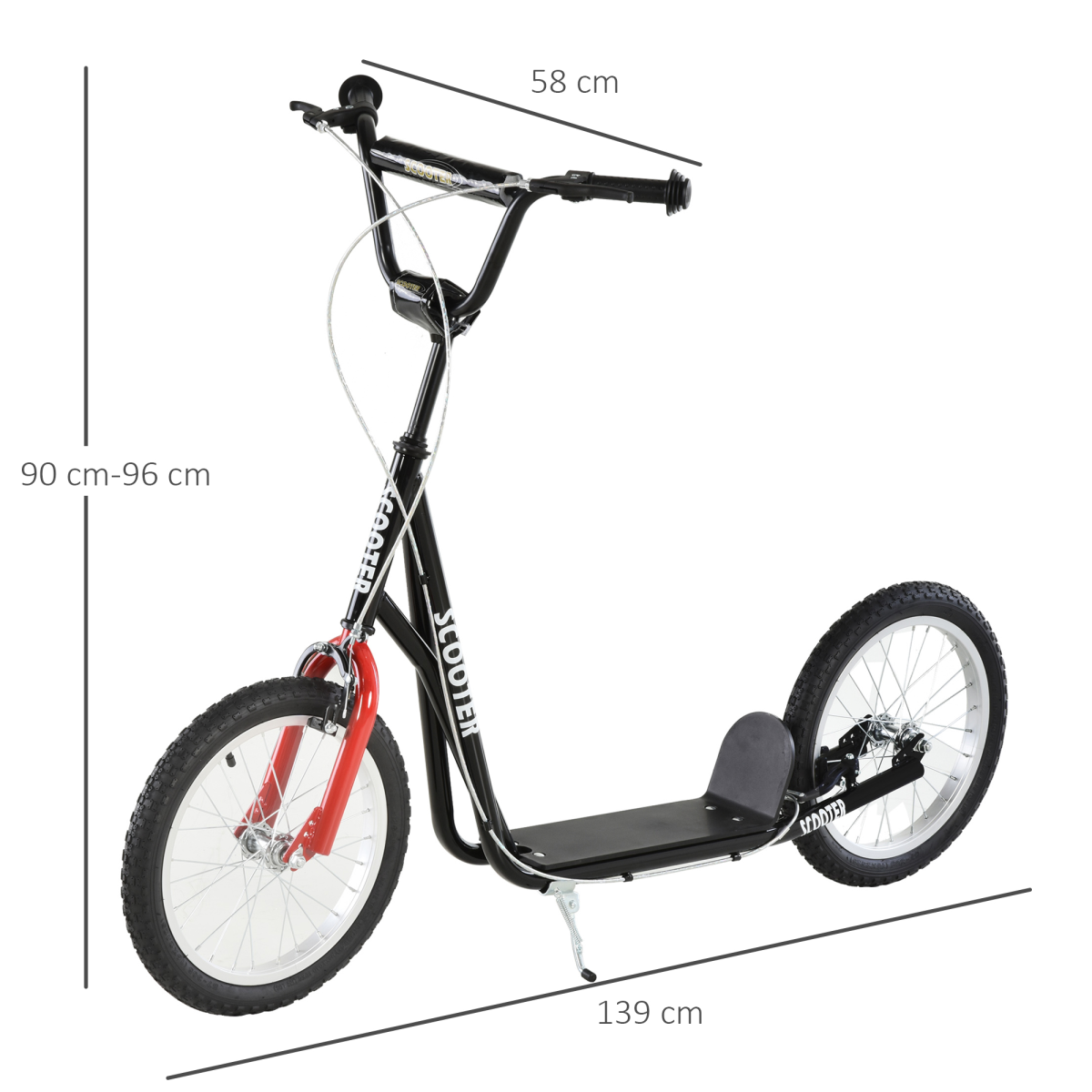 cortex-london-windsor-kids-kick-scooter-adjustable-handlebar-inflatable-wheels-light-blue-black
