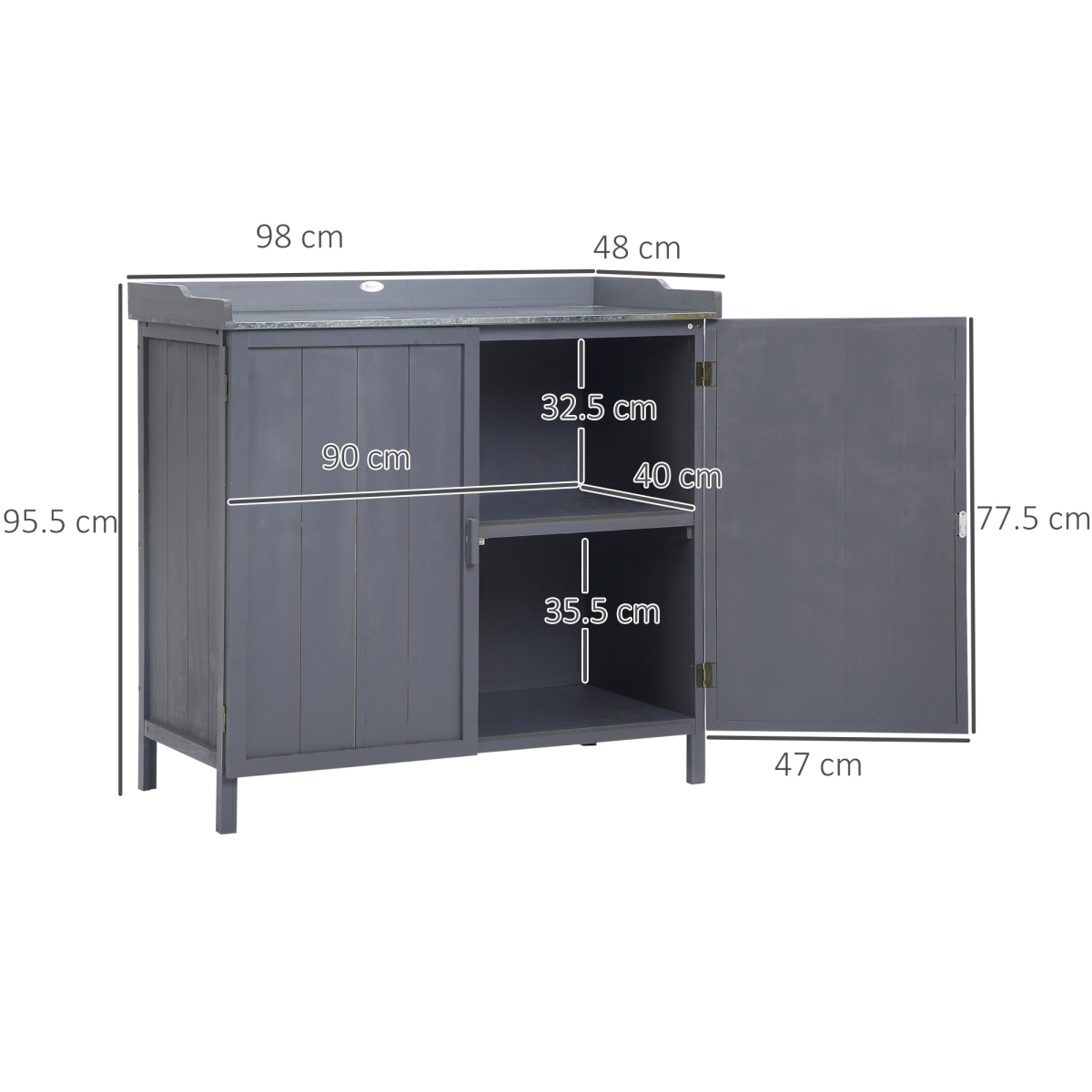 cortex-london-kensington-galvanised-grey-garden-storage-cabinet-potting-bench-table