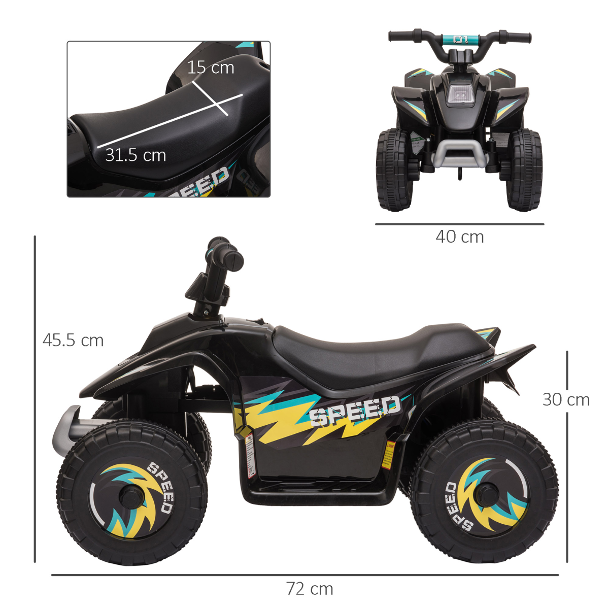 cortex-london-windsor-6v-kids-electric-ride-on-car-black