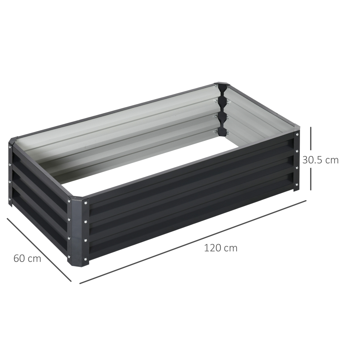 cortex-london-york-raised-garden-bed-steel-planter-grey-120-x-60cm