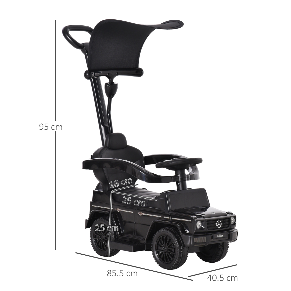 cortex-london-mercdedes-benz-g350-black-ride-on-sliding-car-floor-slider-stroller-kids-vehicle
