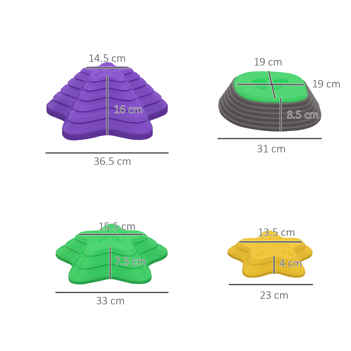 cortex-london-windsor-kids-balance-stepping-stones-11-piece-multicoloured