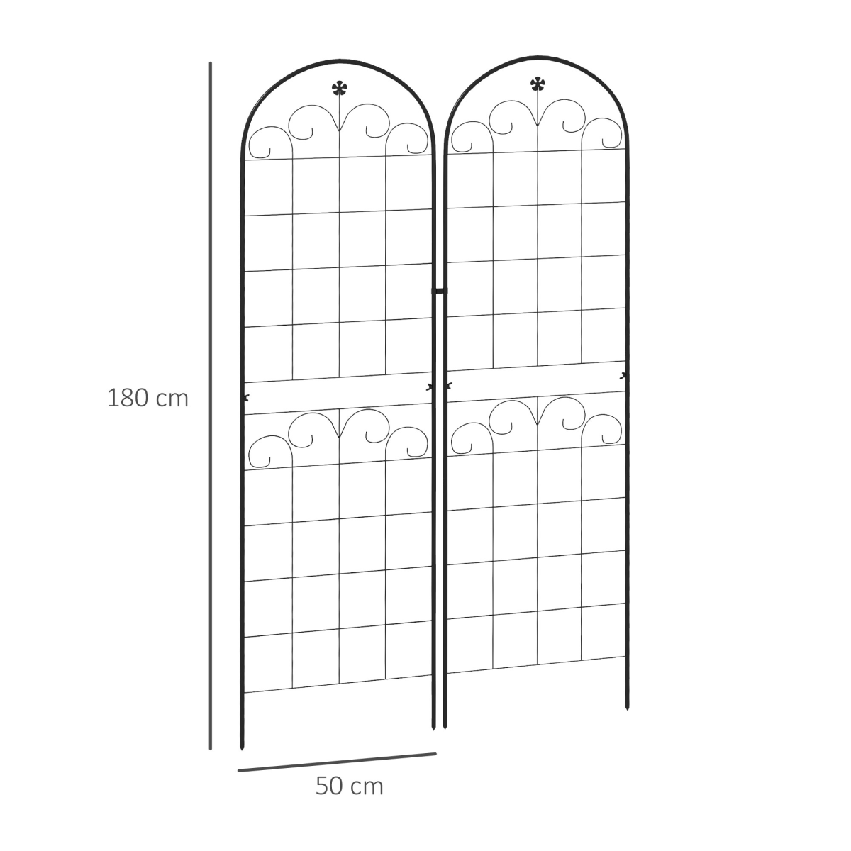 cortex-london-york-floral-metal-trellis-set-of-2-black-steel