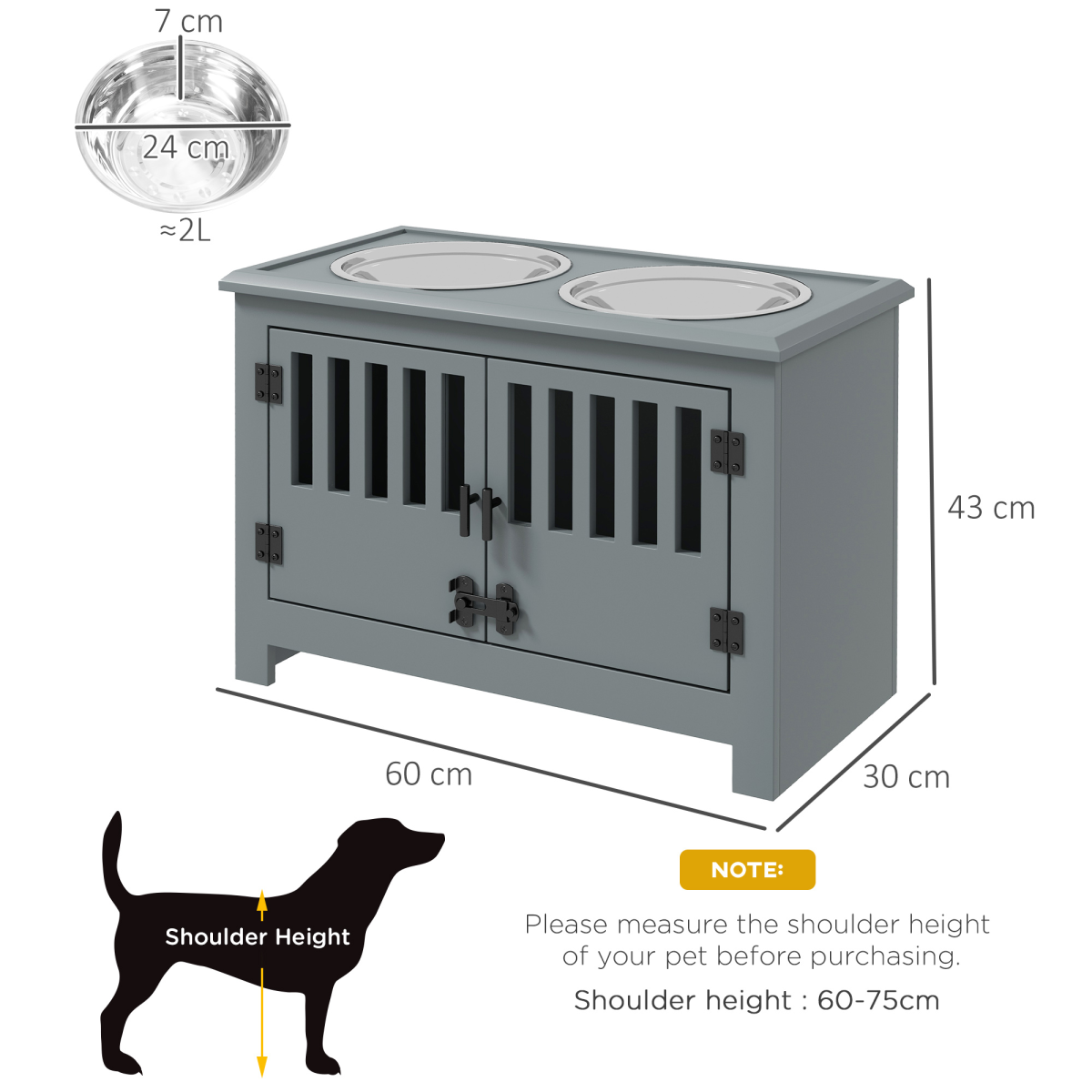 cortex-london-windsor-pawhut-raised-dog-feeding-station-grey