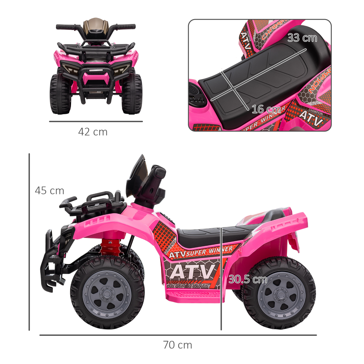 cortex-london-windsor-kids-ride-on-atv-car-pink-music