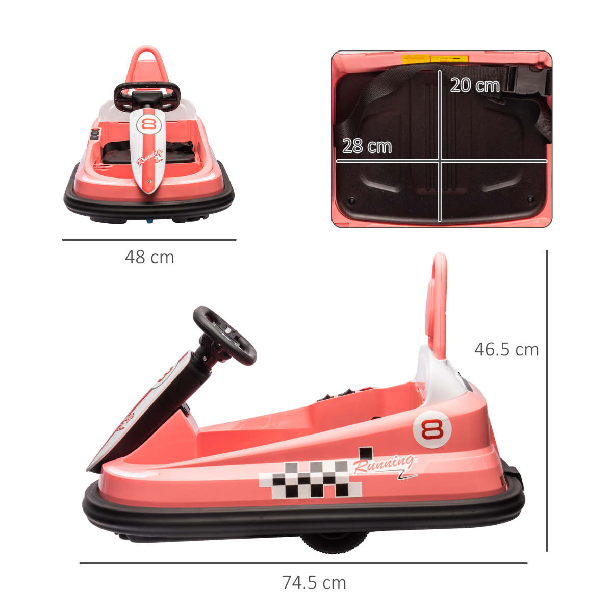 cortex-london-brighton-6v-kids-bumper-car-360-spin-pink