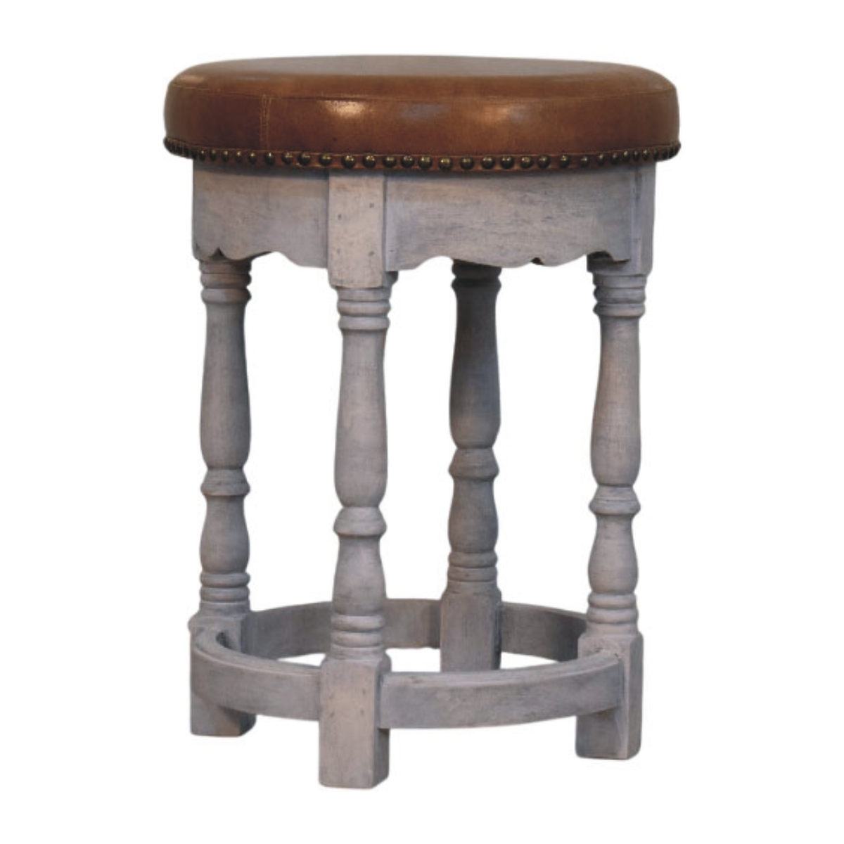 cortex-london-windsor-rustic-mango-wood-leather-stool-brown