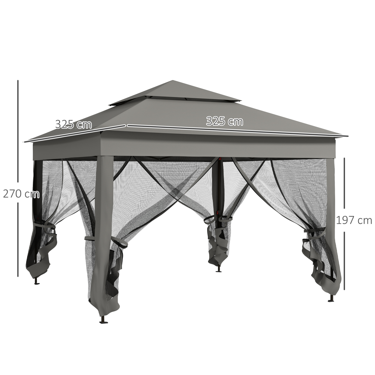 cortex-london-windsor-garden-pop-up-gazebo-folding-tent-dark-grey-brown-frame