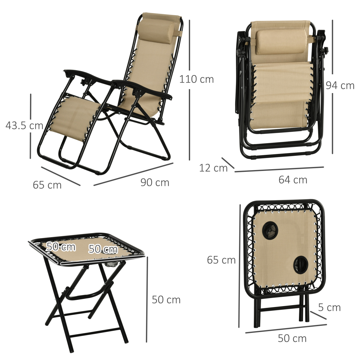 cortex-london-windsor-3pc-zero-gravity-garden-lounger-table-set-beige-outsunny