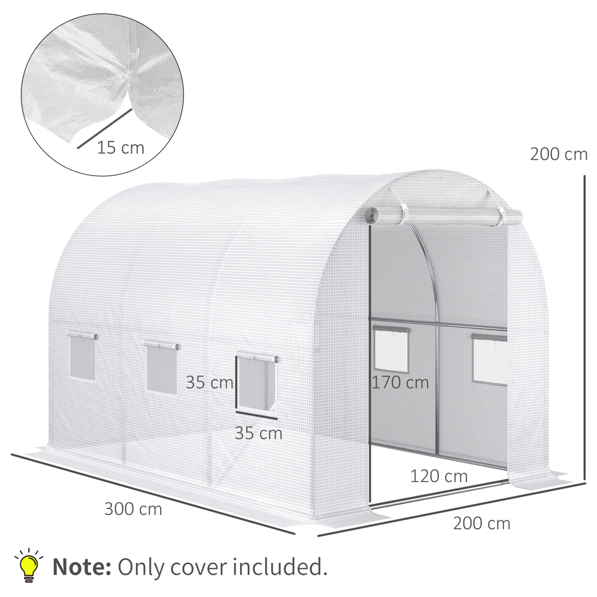 cortex-london-outsunny-windsor-3-x-2-x-2m-white-greenhouse-replacement-cover