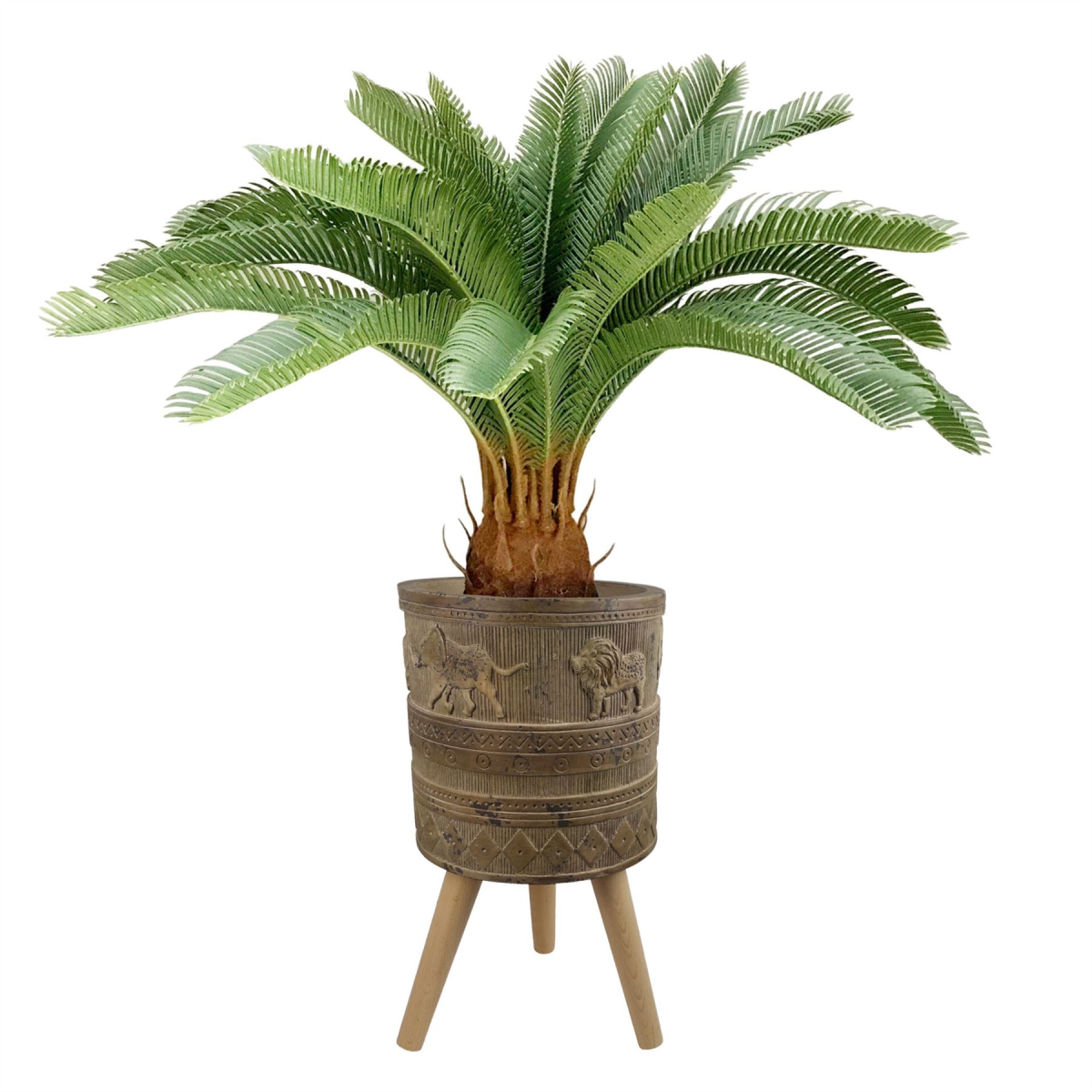 cortex-london-windsor-jungle-lion-elephant-planter-55cm-wooden-legs