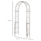 Outsunny Garden Arch, 226H cm, Metal Frame